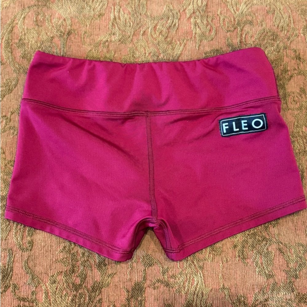 Maroon Fleo workout shorts. Size small.